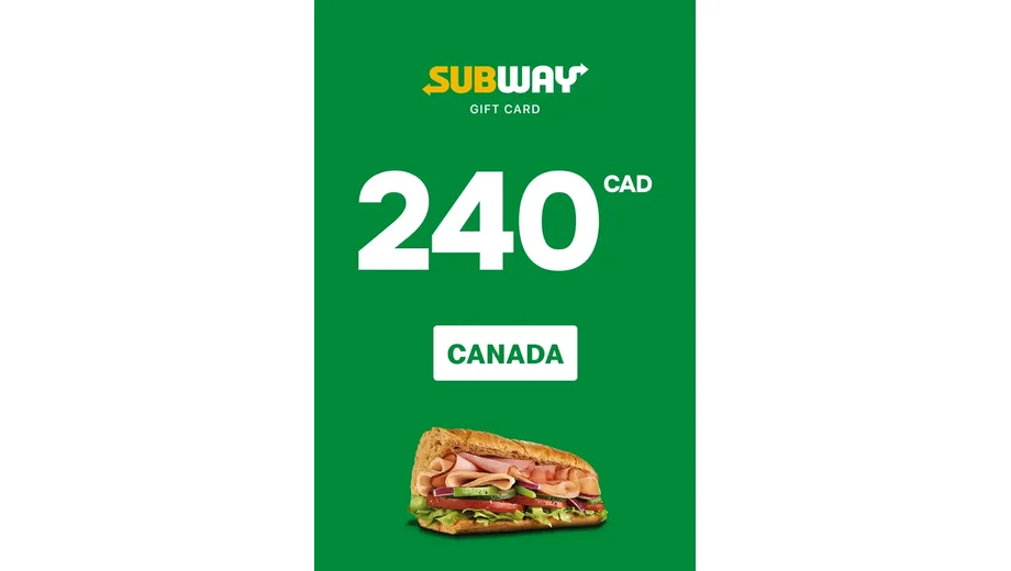 Subway 240 CAD Gift Card (Canada) gallery image 2