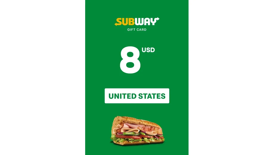 Subway 8 USD Gift Card (United States) gallery image 2