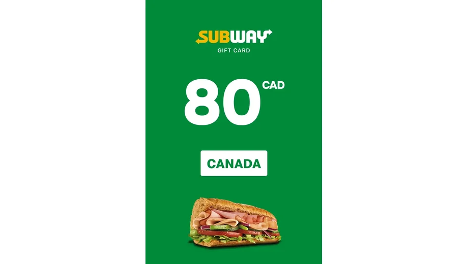 Subway 80 CAD Gift Card (Canada) gallery image 2