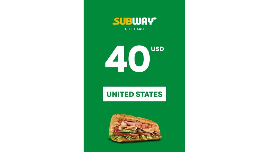Subway 40 USD Gift Card (United States) gallery image 2