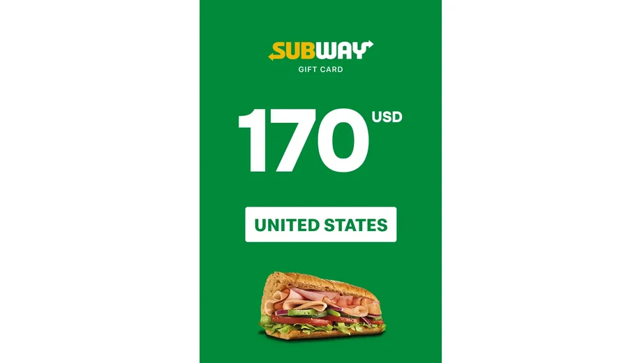 Subway 170 USD Gift Card (United States) gallery image 2