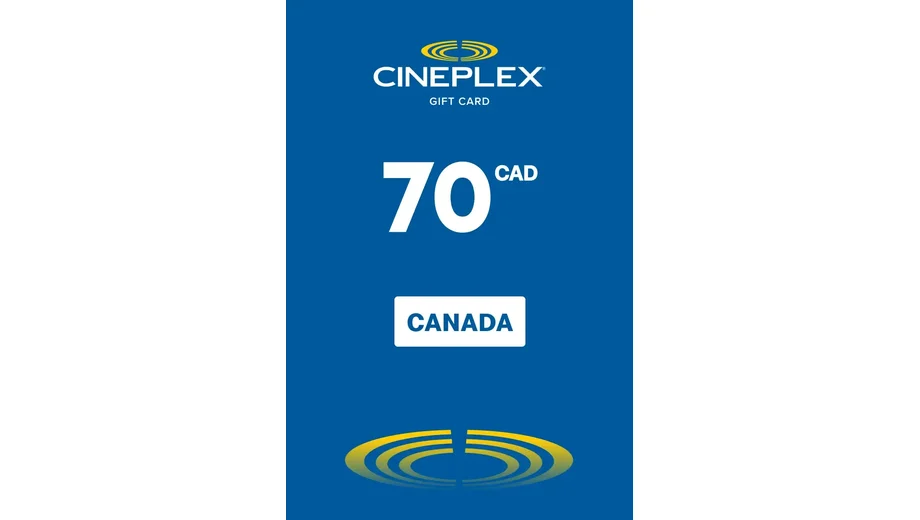 Cineplex 70 CAD Gift Card (Canada) gallery image 2