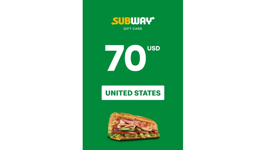Subway 70 USD Gift Card (United States) gallery image 2