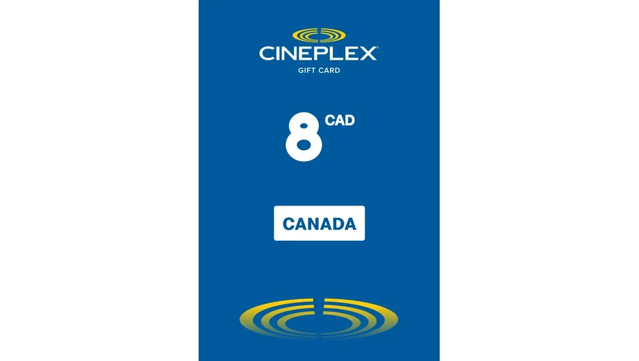 Cineplex 8 CAD Gift Card (Canada) gallery image 2