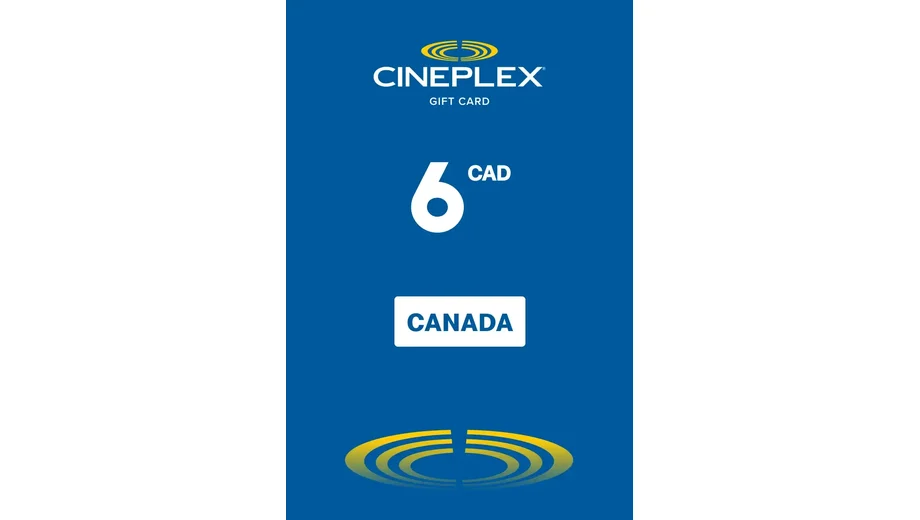Cineplex 6 CAD Gift Card (Canada) gallery image 2