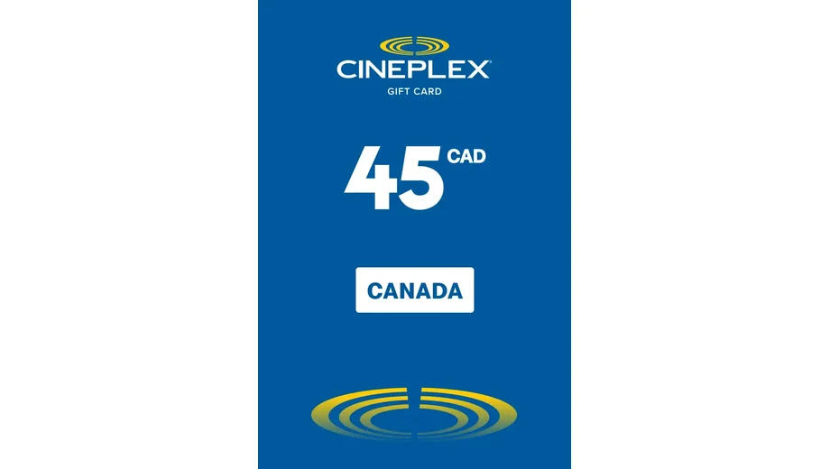 Cineplex 45 CAD Gift Card (Canada) gallery image 2