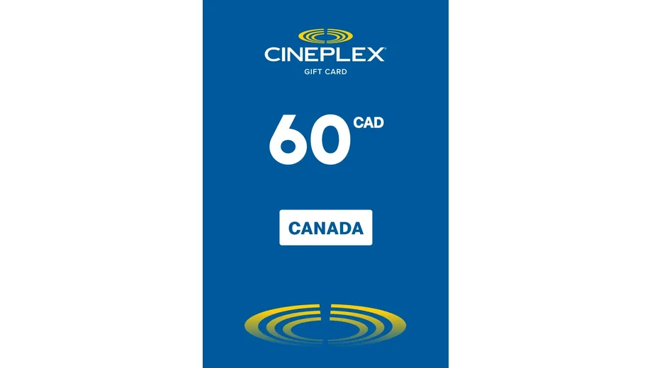 Cineplex 60 CAD Gift Card (Canada) gallery image 2