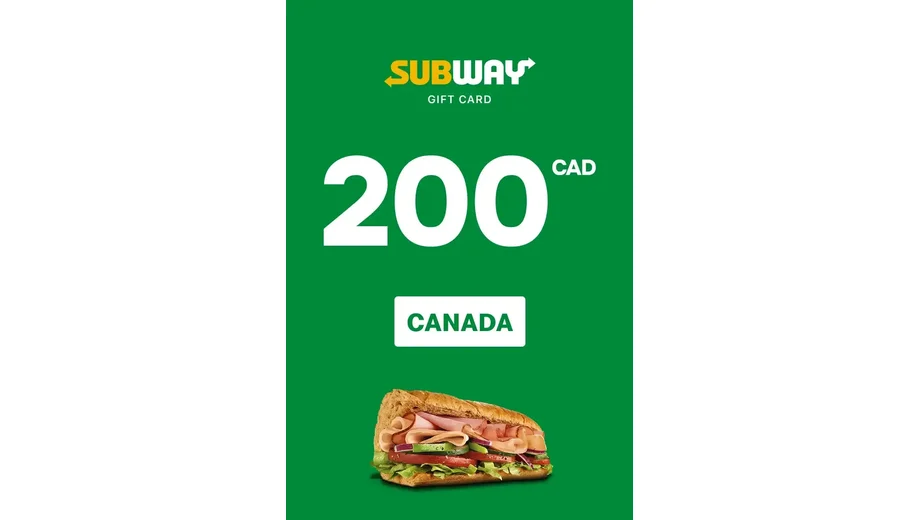 Subway 200 CAD Gift Card (Canada) gallery image 2