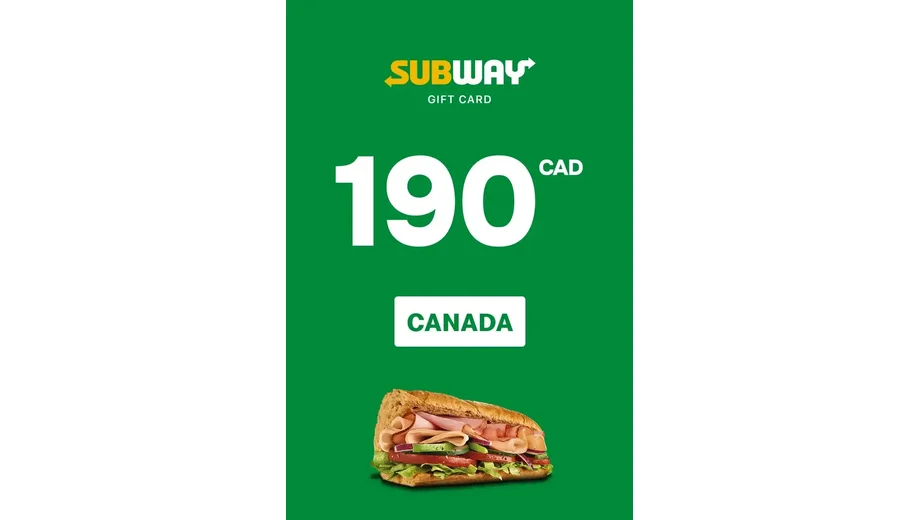 Subway 190 CAD Gift Card (Canada) gallery image 2