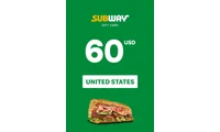Subway 60 USD Gift Card (United States) thumb 2