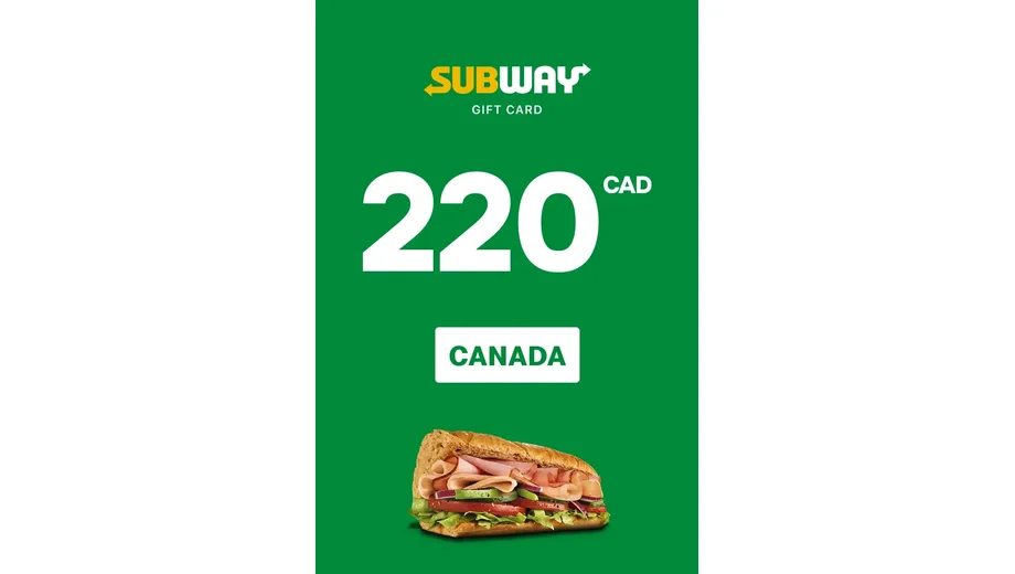 Subway 220 CAD Gift Card (Canada) gallery image 2
