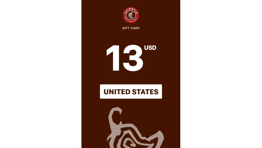 Chipotle 13 USD Gift Card (United States) gallery image 2
