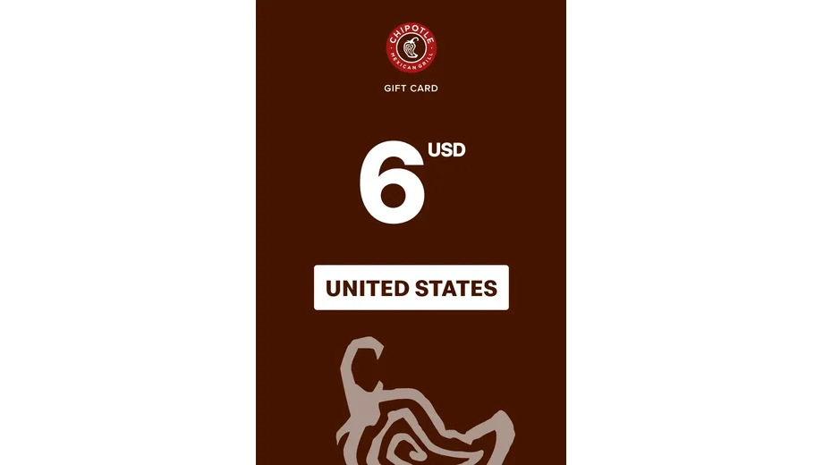 Chipotle 6 USD Gift Card (United States) gallery image 2