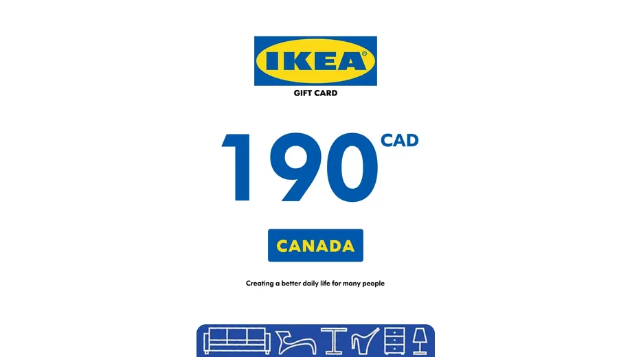 IKEA 190 CAD Gift Card (Canada) gallery image 1