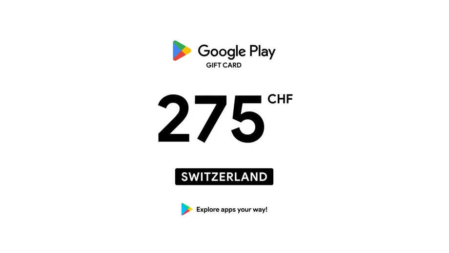 Google Play 275 CHF Gift Card (Switzerland) gallery image 2