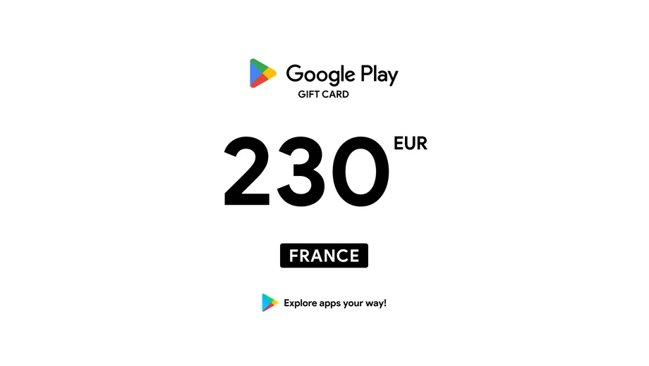 Google Play 230 EUR Gift Card (France) gallery image 2