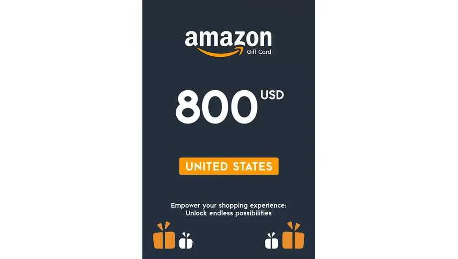 Amazon 800 USD Gift Card (United States) gallery image 2