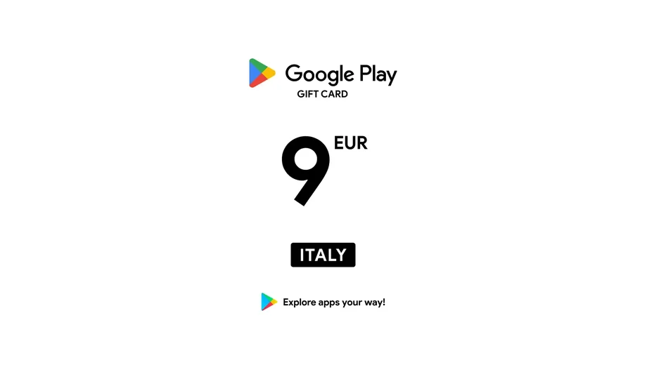 Google Play 9 EUR Gift Card (Italy) gallery image 2