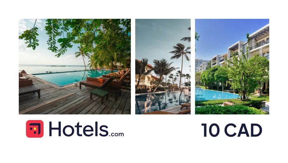 Hotels.com 10 CAD Gift Card (Global) gallery image 2