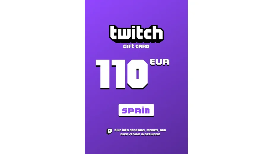 Twitch 110 EUR Gift Card (Spain) gallery image 2