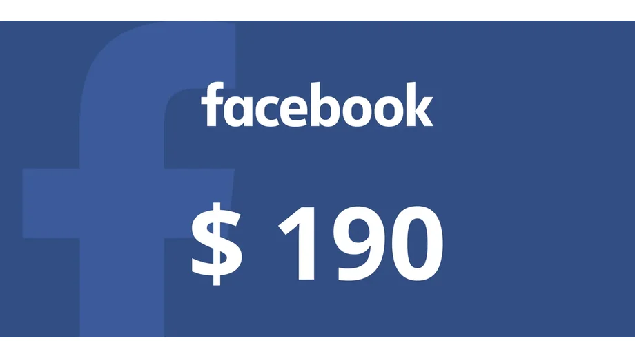 Facebook 190 USD Gift Card (Global) gallery image 2