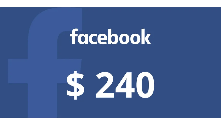 Facebook 240 USD Gift Card (Global) gallery image 2