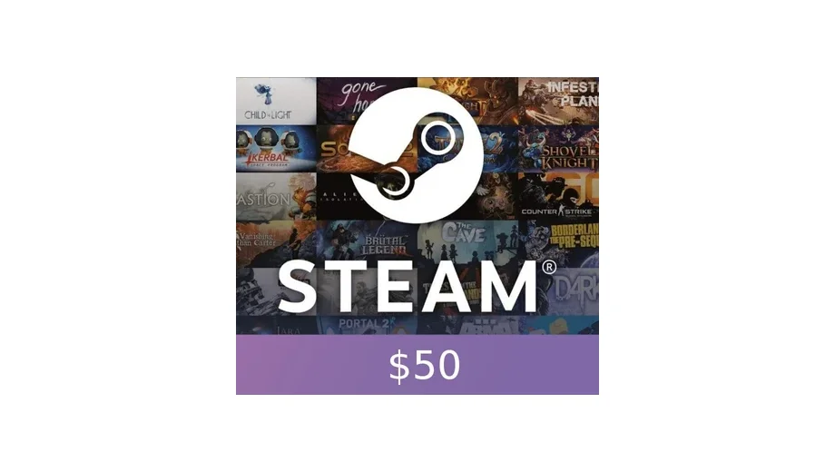 Steam Wallet 50 USD Gift Card (Global) gallery image 1