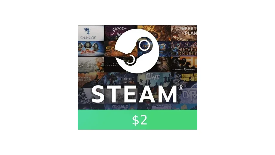 Steam Wallet 2 USD Gift Card (Global) gallery image 2