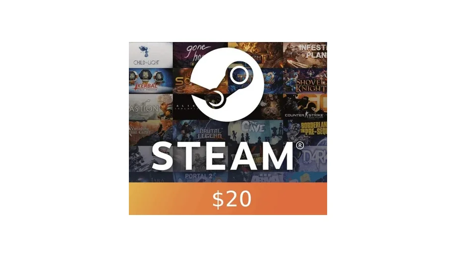 Steam Wallet 20 USD Gift Card (Global) gallery image 2