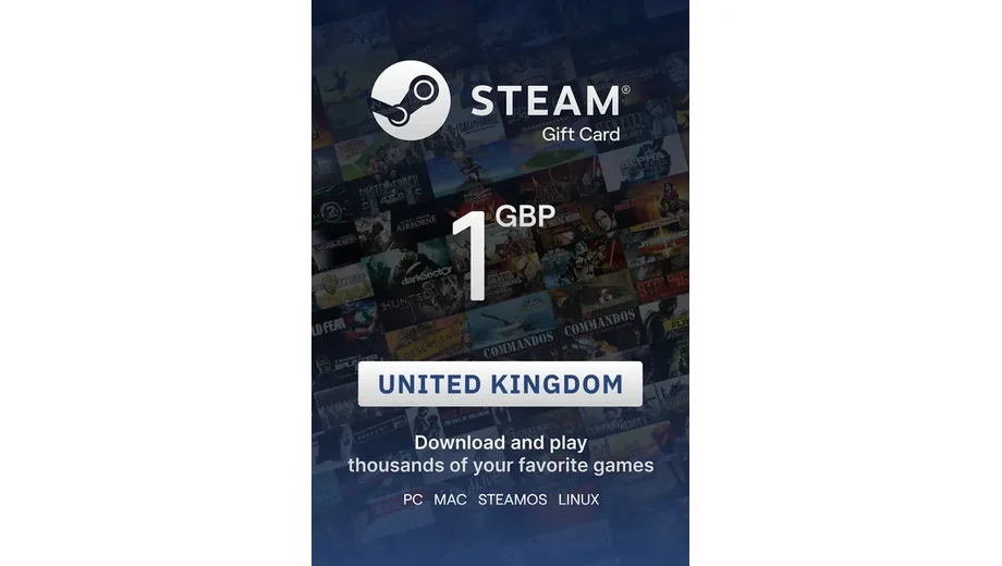 Steam Wallet 1 GBP Gift Card (United Kingdom) gallery image 2