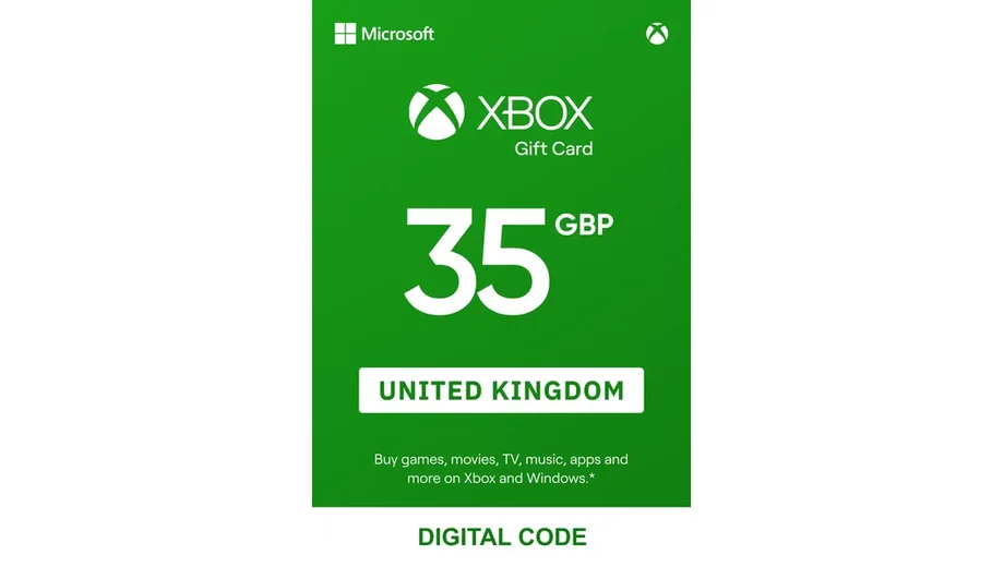 Xbox 35 GBP Gift Card (United Kingdom) gallery image 2