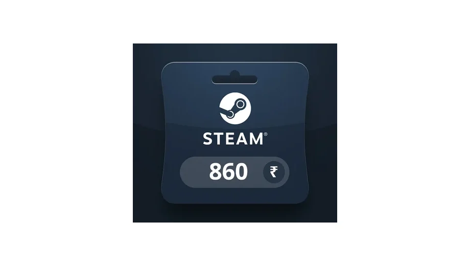 Steam Wallet 860 INR Gift Card (Asia) gallery image 2