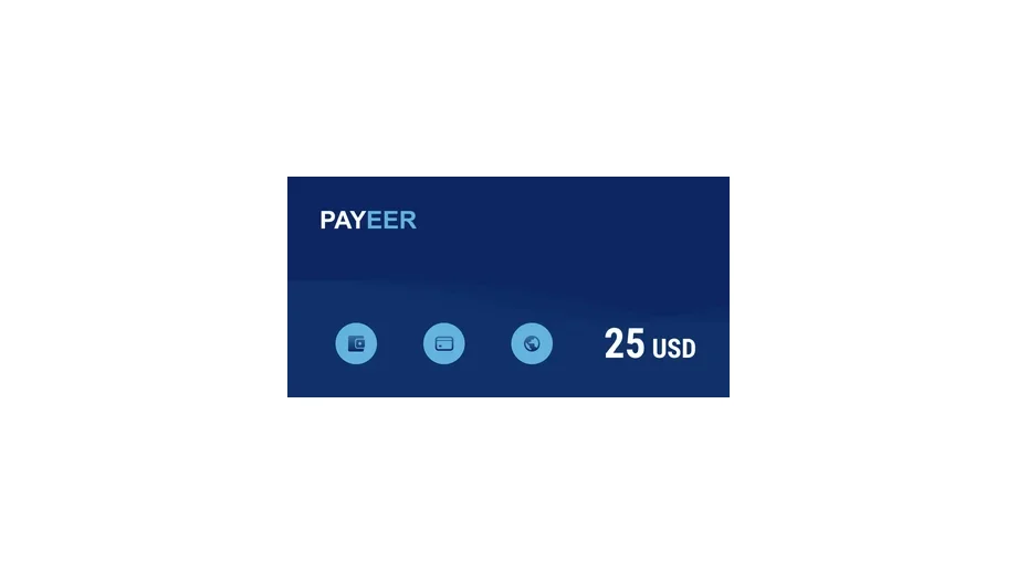Payeer 25 USD Payment Card (Global) gallery image 1