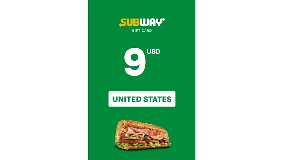 Subway 9 USD Gift Card (United States) gallery image 2