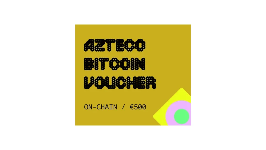 Azteco €500 EUR in Bitcoin (BTC) Crypto Voucher gallery image 2