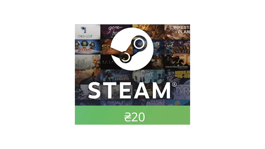 Steam Wallet 20 UAH Gift Card (Ukraine) gallery image 2