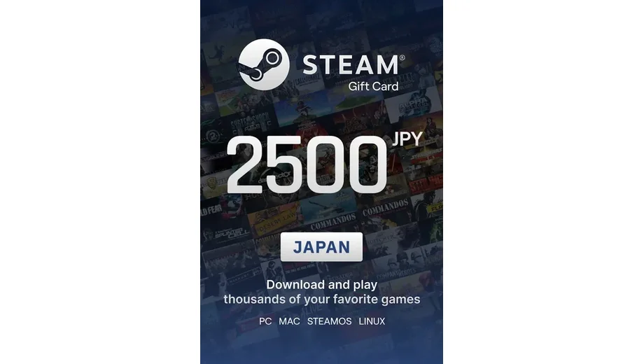 Steam Wallet 2500 JPY Gift Card (Japan) gallery image 2