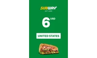 Subway 6 USD Gift Card (United States) thumb 2