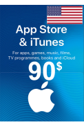 Apple iTunes Gift Card - $90 (USD) (USA) App Store