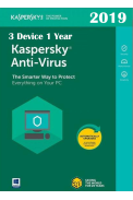 Kaspersky Antivirus 2019 - 3 Device 1 Year