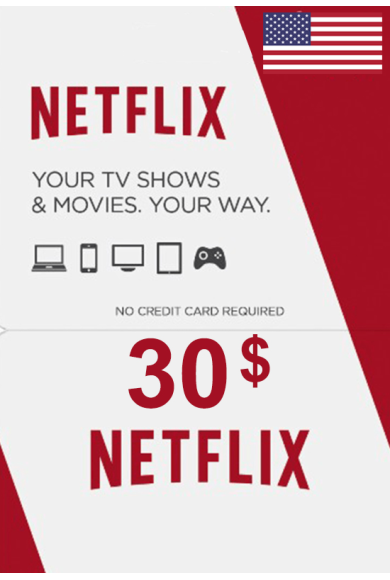 Netflix Gift Card $30 (USD) (USA)