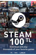 Steam Wallet - Gift Card 100 (TL) (Western Asia)