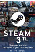 Steam Wallet - Gift Card 3 (TL) (Western Asia)