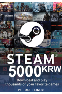 Steam Wallet - Gift Card 5000 (KRW) (Korea)