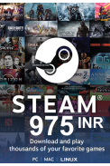 Steam Wallet - Gift Card 975 (INR) (Indian)