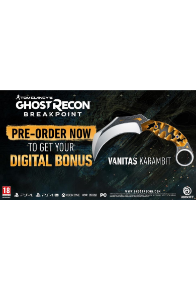 Tom Clancy's Ghost Recon: Breakpoint - Vanitas Karambit Knife Skin (PS4/PC/XBOX One) (DLC)