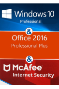 Windows 10 Pro + Office Pro Plus 2019 + McAfee Internet Security