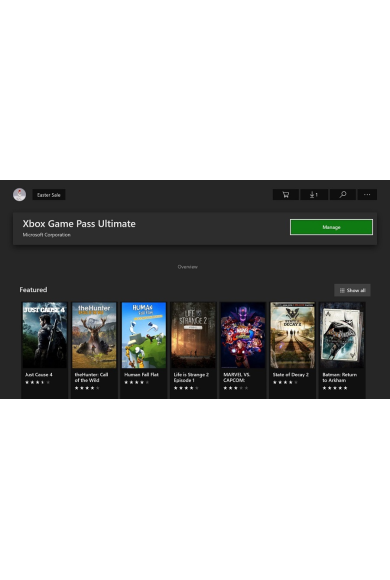 Xbox Game Pass Ultimate 1 Month (Xbox One / PC)