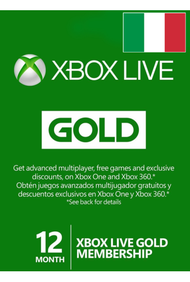 Xbox Live Gold 12 Months (Italy)