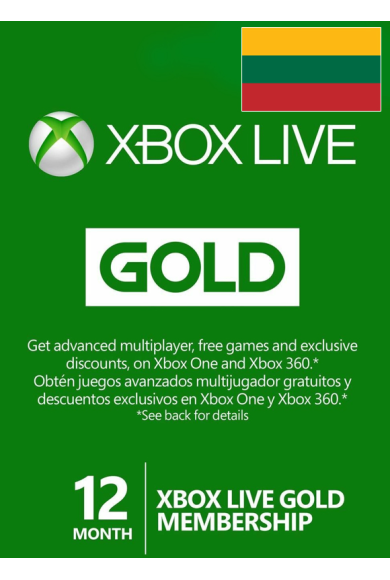 Xbox Live Gold 12 Month (Lithuania)